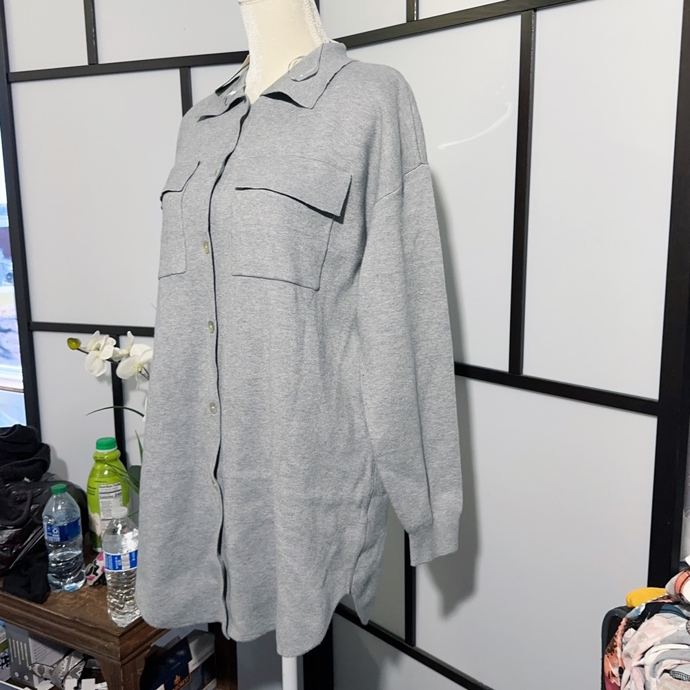 By design soft knit long sleeves jacket sweater W/ pockets